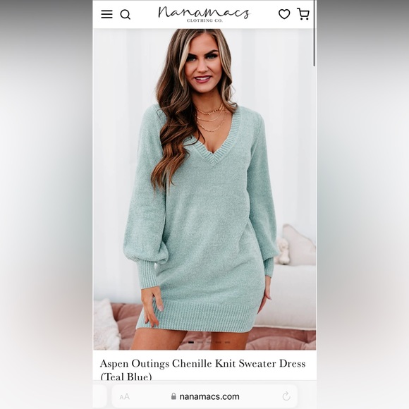 Aspen Autinhs Chanille long sleeve sweater dress - Picture 3 of 10